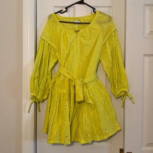 Neon Yellow Baby doll dress